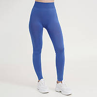 Бесшовные Классические женские лосины Giulia Leggings(2) леггинсы из микрофибры с широким поясом р. S/M - L/XL S/M, Синий