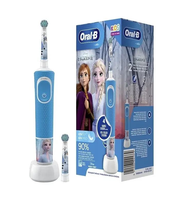 Електрична зубна щітка дитяча Braun Oral-B Stages Power D100 Frozen з двома насадкамии