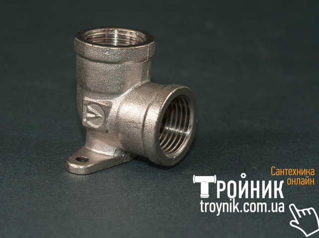 Водорозетка косинець монтажний для підключення змішувача настінний різьбовий латунний Водорозетка косинець монтажний для підключення змішувача настінний різьбовий латунний
