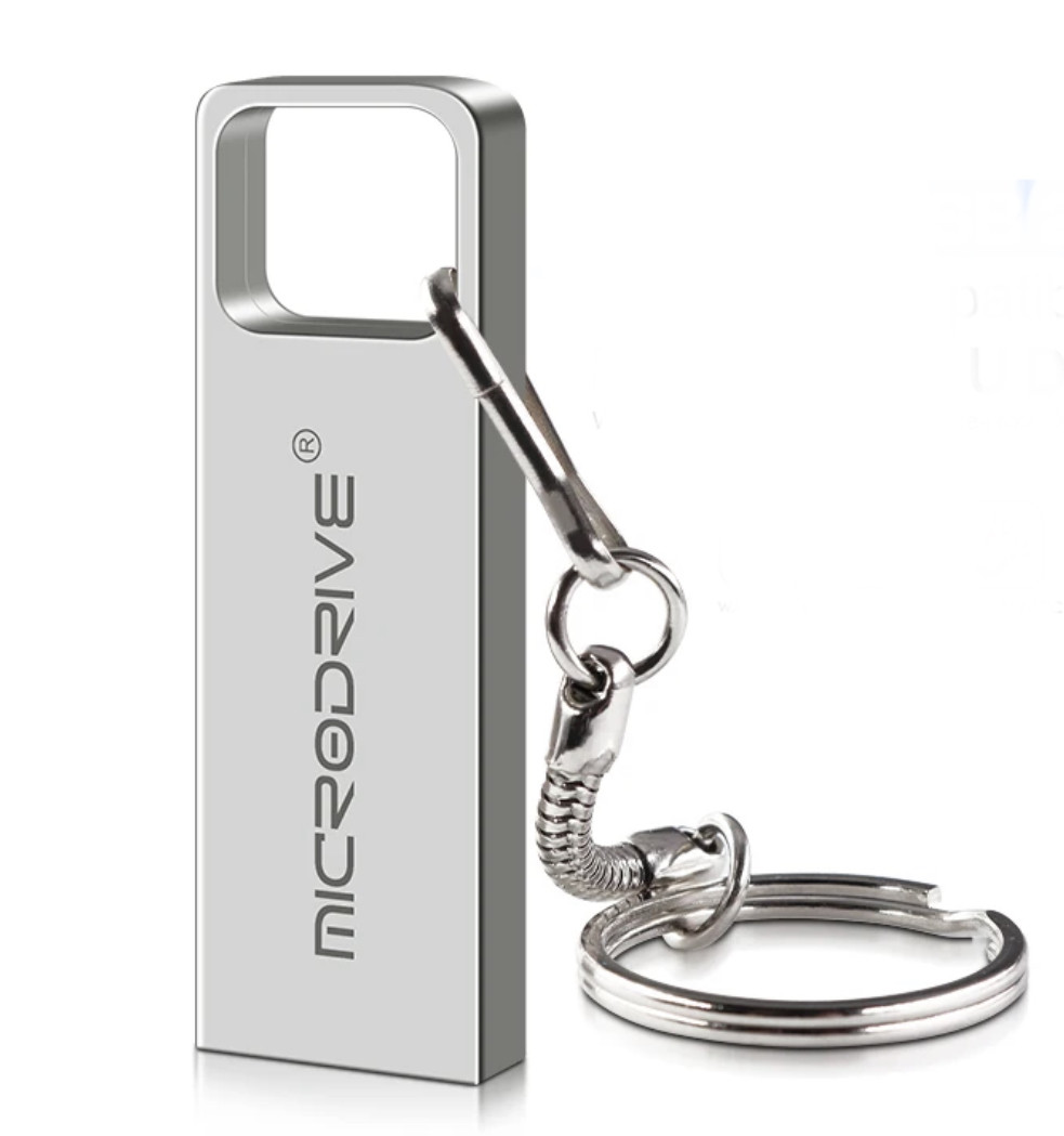 USB-карта пам'яті MicroDrive Флешка Брелок 256Gb Silver