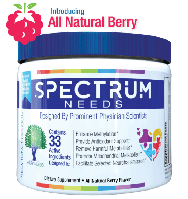 SpectrumNeeds® Berry 9.3oz Коктейль для оптимизации умственной и физической работоспособности, 252г,срок 06/25