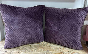 Наволочки велюрові фіолетові 50х50 см (2 шт.)