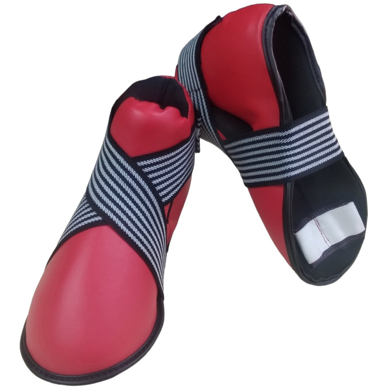 Захист стопи фути/кікси LevSport шкірозамінник червоний розмір S, фото 1