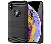 Чохол бампер силіконовий для Apple iPhone XR Айфон Колір Чорний (Black) Autofocus Carbon карбон