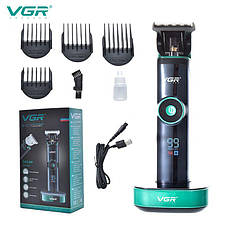 Машинка для стрижки з підставкою VGR Professional V-671 Black (V-671), фото 6
