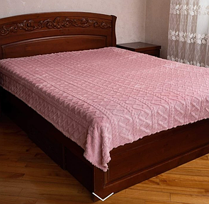 Покривало двоспального розміру — Косичка рожеве
