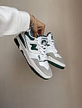 Кросівки чоловічі New Balance 550 White Green білі зелені шкіра Chower біленс демісезонні весна модні В'єтнам, фото 5