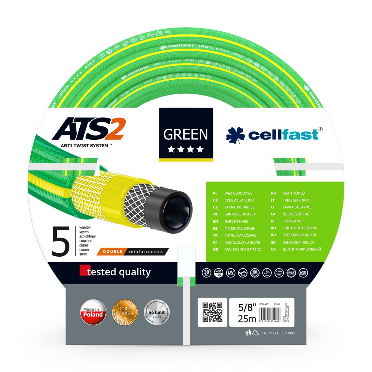Шланг Cellfast Green ATS2 5/8' 25м    15-110