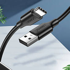 Кабель для зарядки телефона/ смартфона UGREEN US287 USB - Type-C 3 А 1 м Чорний (6617003), фото 5