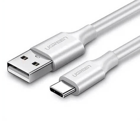 Кабель для зарядки телефона/ смартфона UGREEN US287 USB - Type-C 3 А 1 м Білий (6616978), фото 1