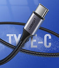 Кабель для зарядки телефона/ смартфона UGREEN US288 USB - Type-C 1.5 м Чорний/ Сріблястий (6689218), фото 5
