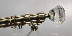 Карниз для штор металевий СПЕКТРАЛІЯ подвійний 25+19 мм 1.8м Античне золото