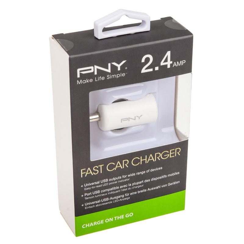 Автомобільний ЗП PNY USB Fast Car Charger 12V 2.4 Amp, фото 1