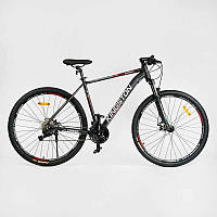 Велосипед спортивный Corso "Kingston"черно-красный 29" колеса KN-29125