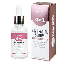 Сыворотка Wokali 4 in 1 Facical Serum увлажняющая с гиалуроновой кислотой, витаминами C, E и ниацинадами 30 м