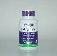 Аргинин, L-Arginine, Natrol, 3000 мг, 90 таблеток