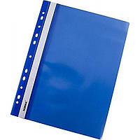 Папка-скоросшиватель Norma А4 с перфорацией глянцевая прозрачный верх полипропилен синяя 5262/03040366