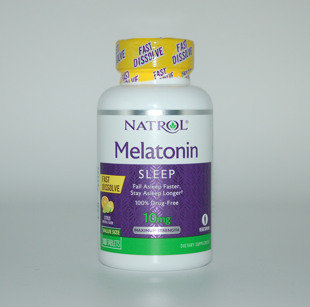 Мелатонін, цитрусовий пунш, Melatonin, Natrol, 10 мг, 100 таб.