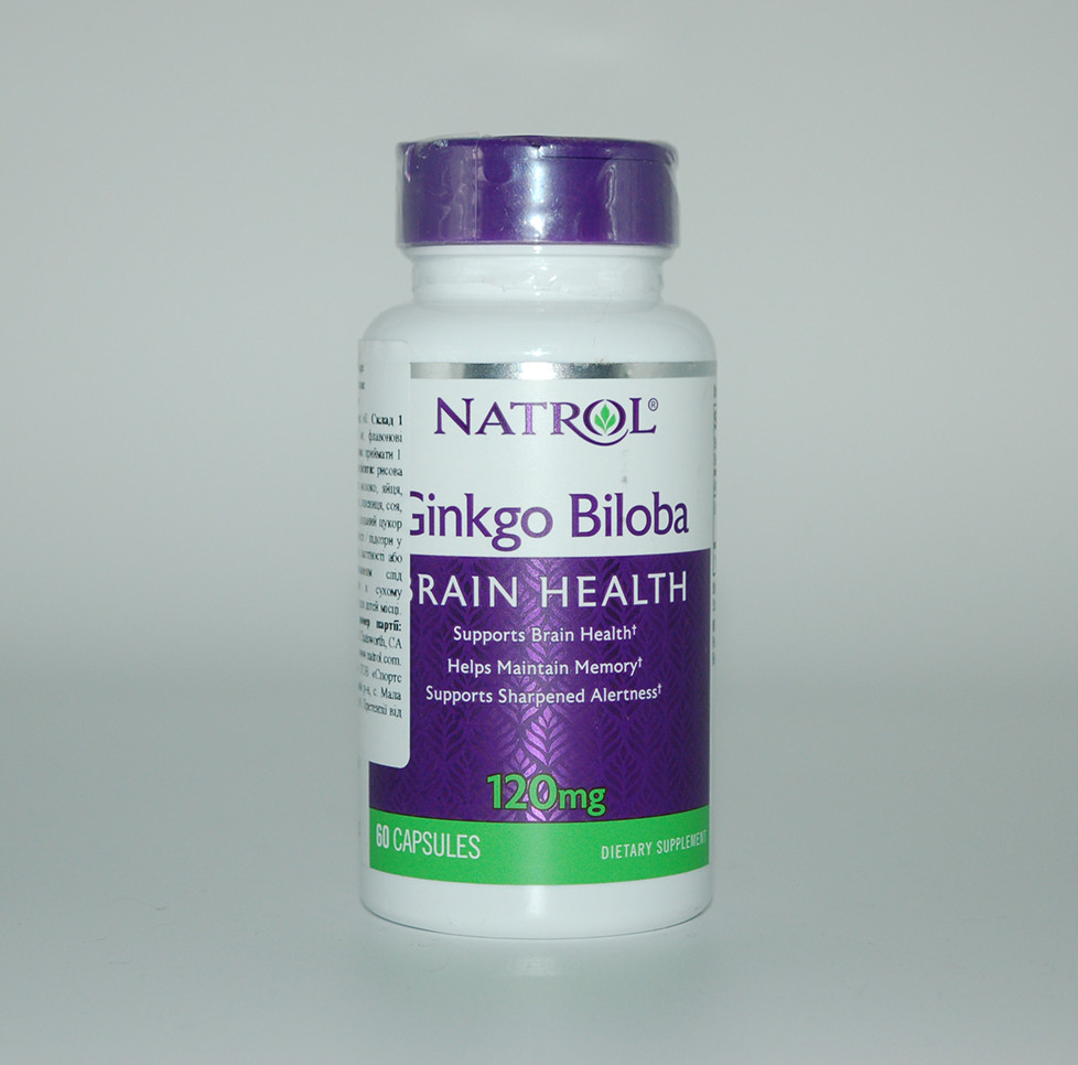Гінкго білоба, Ginkgo Biloba, Natrol, 120 мг, 60 капсул