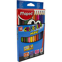 Карандаши цветные 12 цветов "Maped" Color Peps Maxi №834010
