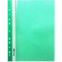 Папка-скоросшиватель Economix E31510-04 А4 с перфорацией глянцевая прозрачный верх зеленая
