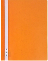 Папка-скоросшиватель Economix E31511-06 А4 без перфорации глянцевая прозрачный верх оранжевая