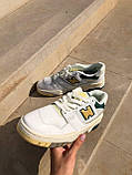 Кросівки чоловічі New Balance 550 Aime Leon білі зелені шкіра Cheldren демісезонні весни модні В'єтнам, фото 3