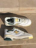 Кросівки чоловічі New Balance 550 Aime Leon білі зелені шкіра Cheldren демісезонні весни модні В'єтнам, фото 10