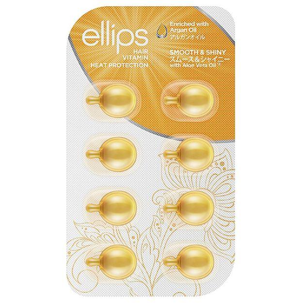 Вітаміни для волосся Розкішне сяйво з олією Алое Вера Ellips Hair Vitamin Smooth  Shiny With Aloe Vera Oil, 8x1ml