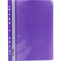 Папка-скоросшиватель Economix E31510-12 А4 с перфорацией глянцевая прозрачный верх фиолетовая
