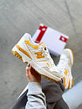 Кросівки чоловічі New Balance 550 White Yellow білі жовті шкіра Chower-біленс демісезонні весни модні В'єтнам, фото 2