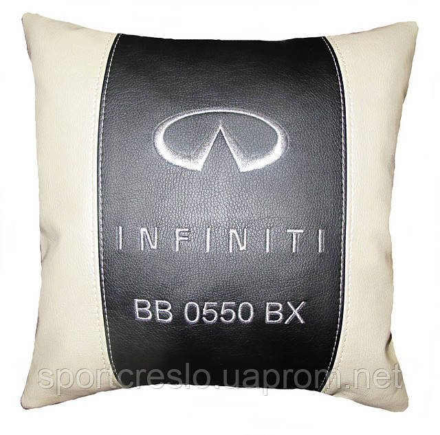 Подарок Подушка декоративная в авто с логотипом инфинити Infiniti - фото 3 - id-p23158505