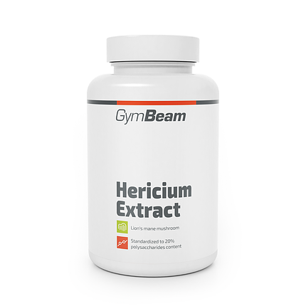Їжовик гребінчастий (геріціум) GymBeam Hericium (Lion's Mane) Extract 90 капс., фото 1