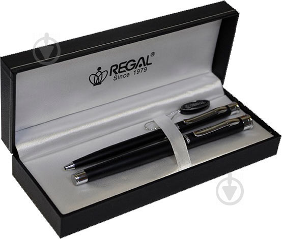 Набір ручок "Regal" R68008.H./L.BF чорна+кулькова - фото 1 - id-p1791951647