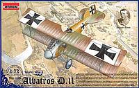 Roden 006 Albatros D.II Биплан-истребитель 1916 Сборная Пластиковая Модель в Масштабе 1:72