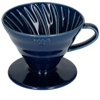 Керамічний Пуровер Hario V60 02 Indigo Blue Синій