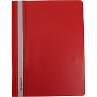 Папка-скоросшиватель Format F38503-03 А4 с перфорацией рифленая прозрачный верх красная