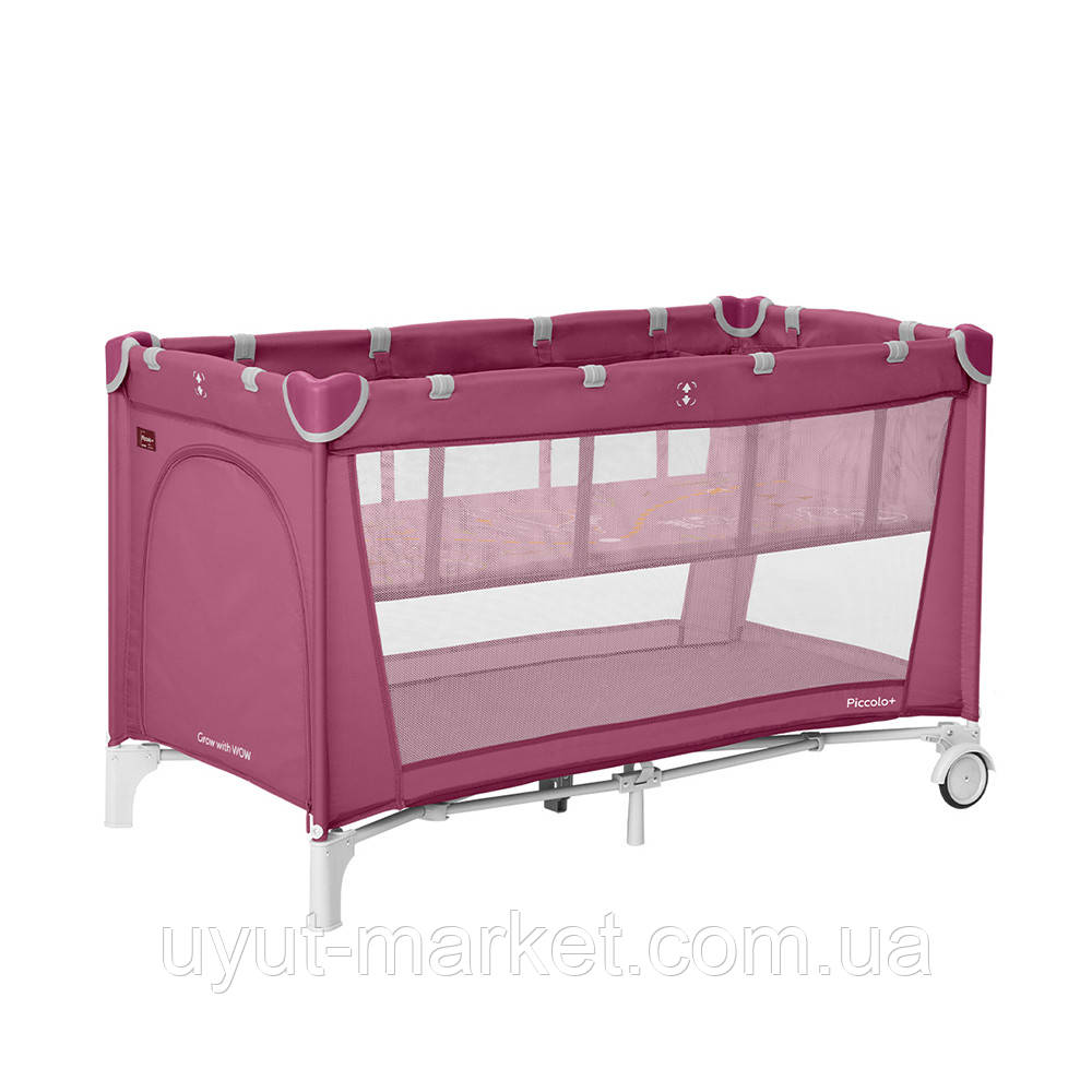 Дитячий манеж-ліжко 125х65х79см CARRELLO Piccolo CRL-11501/2 з другим дном, різні кольори