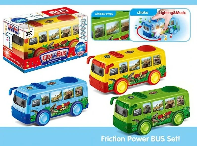 Автобус 202161 M 3 кольори, світло, звук, інерція, у коробці, фото 1