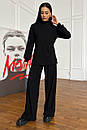 Жіночий трикотажний брючний бежевий костюм Арман 42 44 46 48 розмір, фото 7