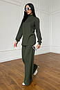 Жіночий трикотажний брючний бежевий костюм Арман 42 44 46 48 розмір, фото 9