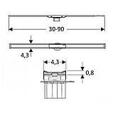 Набір для Geberit дренажних каналів CleanLine, конструкції підлоги заввишки від 65 мм, L30см, фото 2