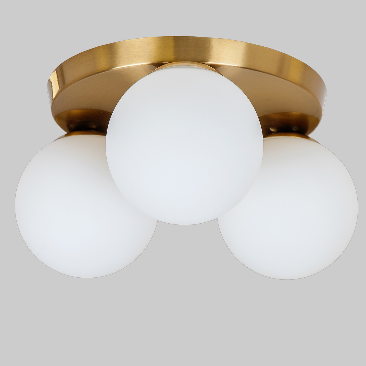 Бронзова стельова люстра з кулями (56-XPR150F-3 BRZ+WH)