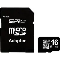 Карта пам' яті 16Gb Micro-SDHC Silicon Power class10