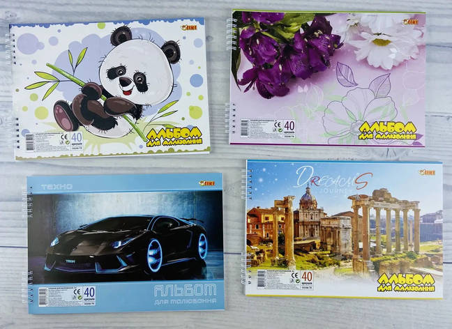 Альбом на спіралі 40 л/120 гр. КолінК/10уп, фото 1