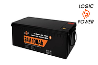 Аккумулятор Logic Power LP LiFePO4 для ИБП 24V (25.6V) - 100 Ah (2560Wh) (Smart BMS 100А) с BT пластик