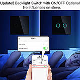 MOES Wi-Fi Smart Touch Wall Switch 2 Gang Multi Control пульт дистанційного керування RF433, фото 6