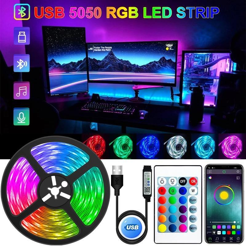 Світлодіодна стрічка RGB LED 5050 Smart BT APP 5м Багатокольорова стрічка RGB,Світлодіодна стрічка LED