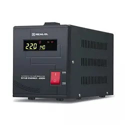 Стабілізатор напруги REAL-EL STAB ENERGY-2000 Black (EL122400013)