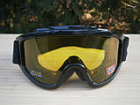 Захисні окуляри маска Wind-Shield Anti-Fog Global Vision yellow, фото 6